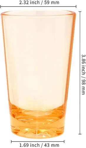 Vista 4 de Vasos irrompibles para beber, vasos de jugo de 5 onzas, vasos de plástico, juego de 6 en 3 colores surtidos