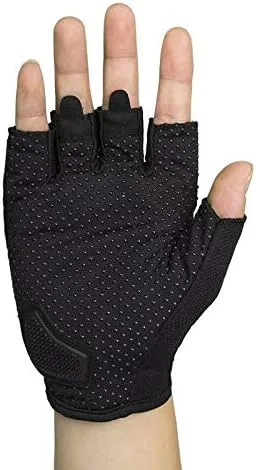 Vista 2 de 1 par inteligente LED luz de advertencia de señal de giro al aire libre guantes de montar bicicleta ciclismo traje medio dedo guantes adultos