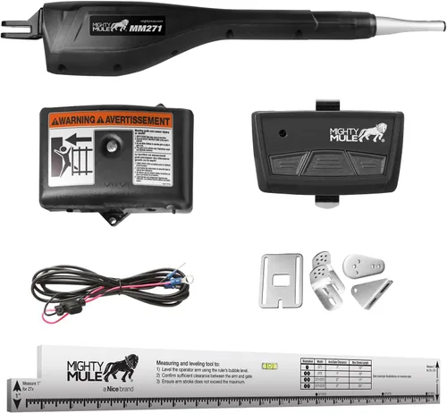 Vista 12 de Mighty Mule MM271 - Abridor automático de puertas, listo para solar, viene con control remoto para abridor de puerta y más, hasta 12 pies de largo