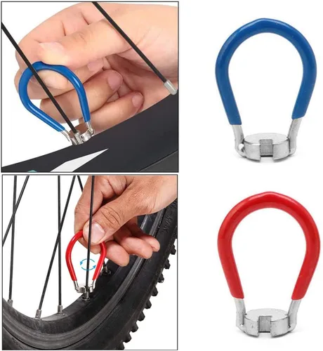 Vista 5 de Herramienta de llave de radios de bicicleta, herramienta de corrección de llantas de bicicleta, herramienta de corrección de llantas de bicicleta