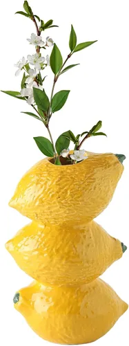 Vista 9 de Firlar Florero de cerámica con diseño de fresas para flores, decorativo, moderno, rosa, redondo, 4 x 3 x 8 pulgadas, boda, Navidad, regalo del día
