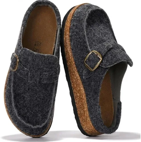 Vista 7 de Project Cloud – Zuecos estilo mocasín para mujer de cuero 100% auténtico, con espuma viscoelástica, resistentes al agua, tipo slip-on