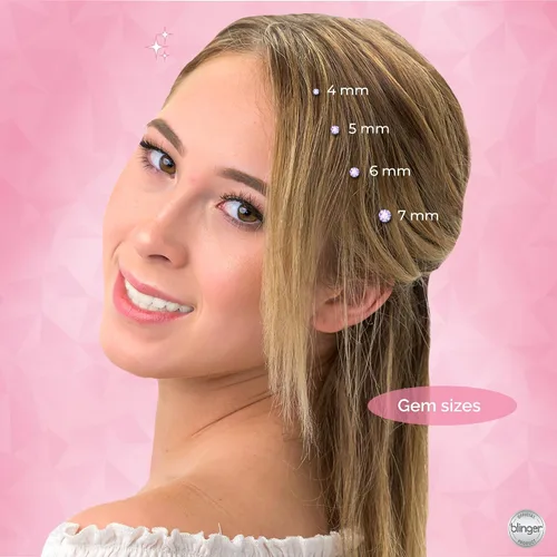 Vista 6 de blinger Glimmer Collection - Paquete de recambio Fiesta de cumpleaños 12 discos – 180 gemas Bling in Brush Out Funciona con herramienta