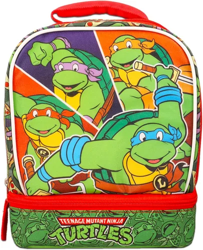 Vista 2 de Teenage Mutant Ninja Turtles Mochila con juego de lonchera - Paquete con mochila TMNT para la escuela, bolsa de almuerzo, calcomanías, más Mochila