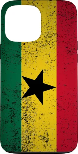 Vista 24 de Grunge Ghana Flag Vintage Accra West African Ghanaian Gift Case for iPhone 17