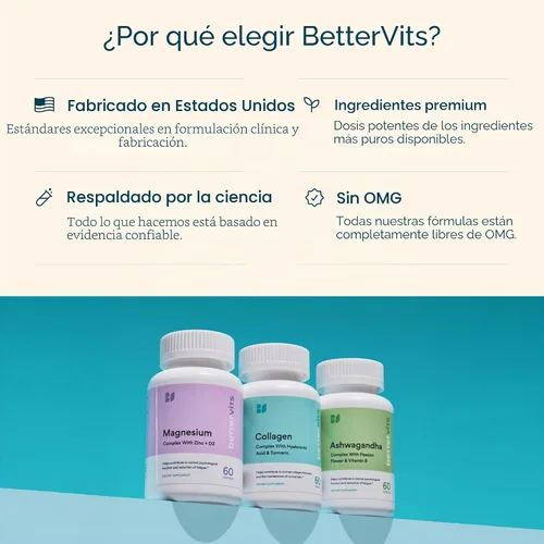 Vista 5 de Bettervits Multivitamínico para mujeres y hombres con 13 vitaminas
