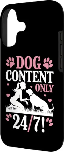 Vista 2 de Dog Content Only 24 7 Dog Mom Puppy Lover Hearts Case for iPhone 17