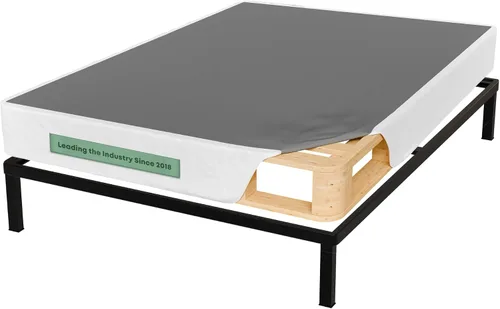Vista 11 de Treaton, Cama Queen sin ensamblar – Somier de madera de 2.5 pulgadas – Fabricado en Estados Unidos – Silencioso sin ruido – Base de colchón