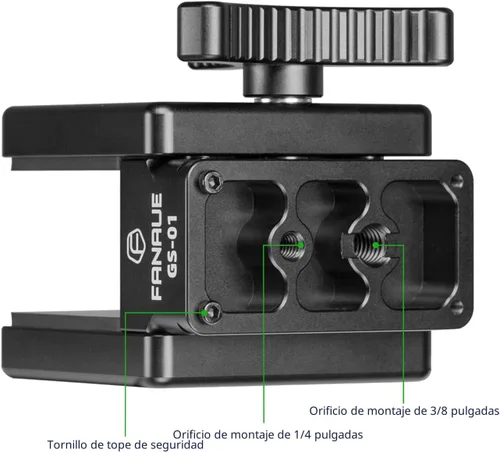 Vista 5 de FANAUE GS-01Arca Swiss Soporte para Silla de Rifle, Abrazadera de Trípode de Caza con Placa de Liberación Rápida, Soporte de Trípode de Tiro
