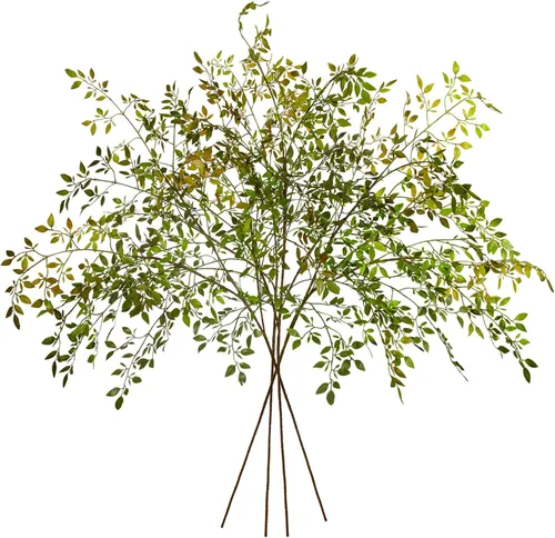 Vista 12 de Ttranewsoo Tallos de vegetación artificial, ramas Nandina de 43.3 pulgadas, tallos altos para plantas artificiales para jarrón, decoración