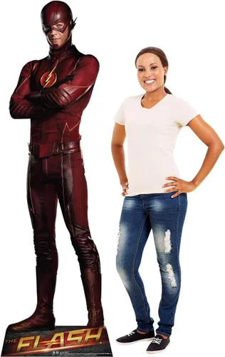 Vista 3 de Cardboard People Flash - Soporte de cartón de tamaño real, The CW's The Flash El Flash