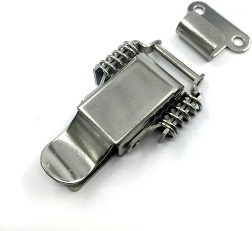 Vista 3 de 2 piezas de acero inoxidable Spring Draw Toggle Latch Latch Latch Lock Lock Case Box Chest Trunk Toolbox Chest Toolbox Chest Toggle Lock Longitud