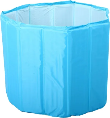 Vista 2 de Mingzhe Inflatable Bathtub for Adults 31.50x25.59in Foldable PVC Soaking Blue