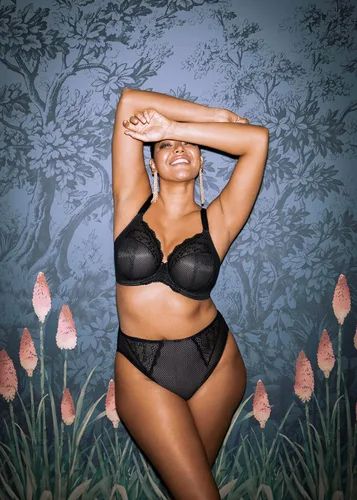 Vista 5 de Elomi Sujetador Charley de encaje elástico con aros para mujer, talla grande