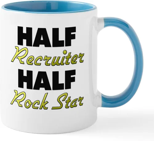 Vista 9 de CafePress Half Recruiter Half Rock Star Tazas Taza de café de cerámica de 11 oz (11.0 fl oz)