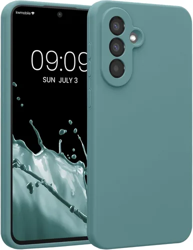 Vista 90 de kwmobile Funda compatible con Samsung Galaxy A13 4G - Funda delgada de silicona TPU - Acabado suave al tacto - Amarillo radiante