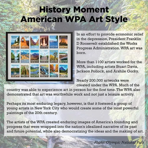 Vista 4 de National Park Posters Rob Decker Joshua Tree - Obra de arte original de 13 x 19 pulgadas - Arte de pared estilo WPA