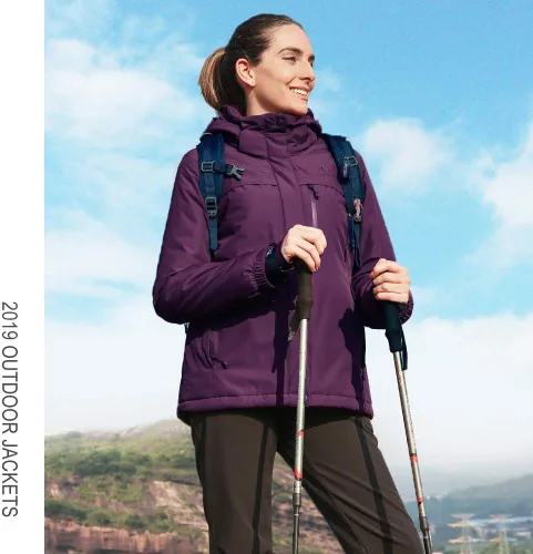 Vista 49 de CAMEL CROWN - Chamarra de esquí para mujer, impermeable, con capucha desmontable, rompevientos, forro polar, parka para lluvia