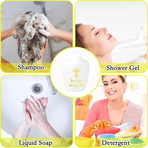 Vista 3 de 5 botellas de agua bendita envases vacíos de agua bendita 2.0 fl oz botella de plástico de agua bendita