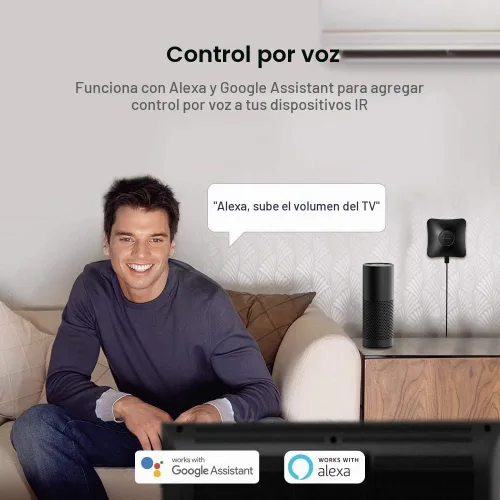 Vista 7 de BroadLink RM4 pro - Juego de cables de sensor y control remoto inteligente RM4 pro S (solo Wi-Fi de 2.4 GHz), concentrador de control remoto IR RF