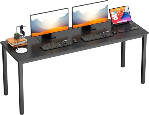 Vista 43 de DlandHome - Escritorio pequeño para computadora de 31.5 pulgadas para oficina en casa, color negro