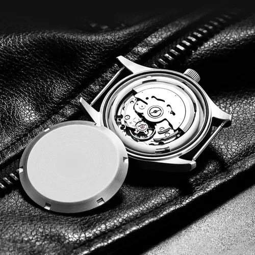 Vista 5 de ADDIESDIVE Reloj piloto para hombre automático de acero NH35A Movimiento Diver 200M esfera luminiscente
