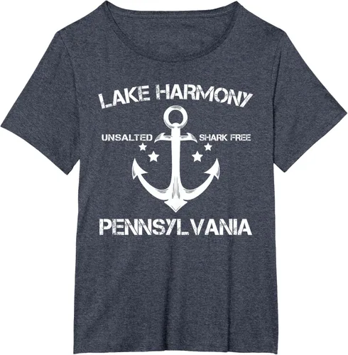 Vista 85 de Playera divertida de Lago Harmony Pennsylvania para acampada o pesca Negro