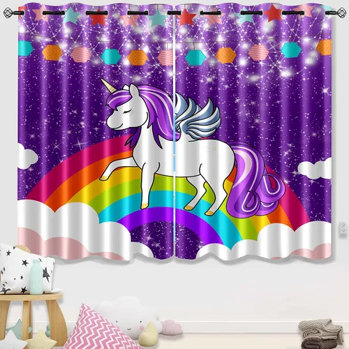 Vista 15 de Cortinas de Gato - Lindas Cortinas Opacas de Gato para Habitación de Niños Decoración Kawaii para Dormitorio de Niñas, 2 Paneles, 82 x 63 pulgadas