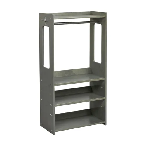 Vista 13 de ECR4Kids TrendiTot - Perchero con estantes ajustables, armario para niños, natural