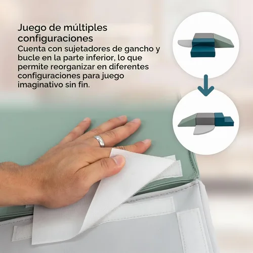 Vista 5 de Playtime Essentials - Juego de 4 bloques de espuma para escalar esquinas para niños pequeños, juego suave para interiores y bebés, para escalar