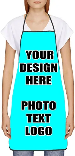 Vista 17 de Delantales personalizados con diseño de imagen de texto fotográfico para adultos, hombres, mujeres, parrilla, cocina, 40
