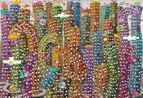 Vista 2 de Clementoni - 32565 - Mordillo Puzzle - La Selva - 2000 Piezas - Hecho en Italia - Rompecabezas para adulto