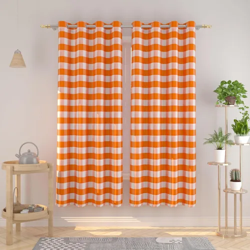Vista 31 de Cortinas de 24 pulgadas de largo con diseño Buffalo Check Gingham Plaid para ventanas de cocina y baño, tratamiento para ventanas con 2 paneles