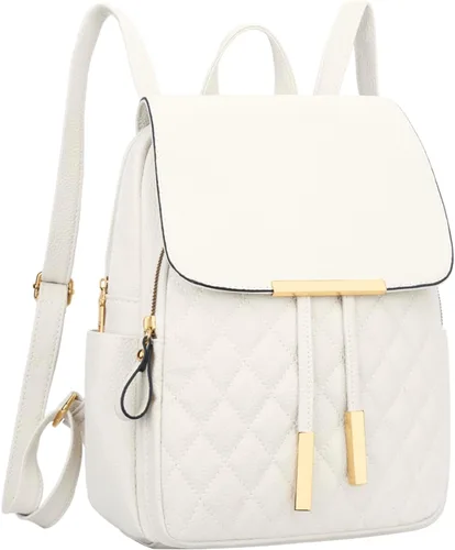 Vista 22 de KKXIU - Mochila de cuero de moda para mujeres y damas, bolsa de viaje y para el día, con correa para los hombros, A-Negro, Mediana, Mochila