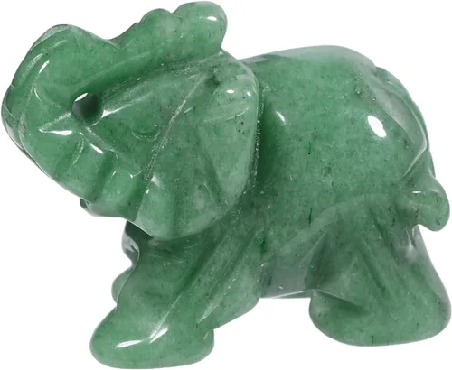 Vista 9 de Estatua de cristal de elefante tallada a mano, escultura de animal guardián de oficina en casa, decoración de 1.5 pulgadas, obsidiana negra