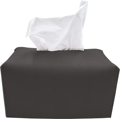 Vista 16 de Carrotez Funda para caja de pañuelos, soporte cuadrado de piel sintética refinada, soporte decorativo para encimera de tocador de baño, mesitas
