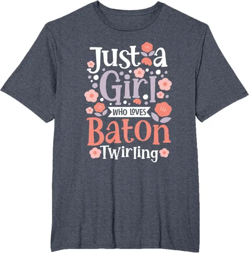 Vista 71 de A Girl Who Loves Baton Twirling - Camiseta de giro Majorette Twirler, Negro