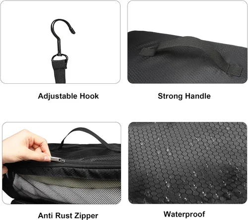 Vista 6 de Organizador de maleta, organizador de bolsas de viaje para equipaje de compresión para colgar cubos de equipaje para viajes, llevar en el armario