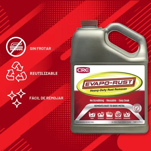 Vista 3 de Evapo-Rust ER012 Heavy Duty – 128 oz, removedor de óxido para piezas de automóvil, hardware, antigüedades Quitadores de óxido y productos químicos
