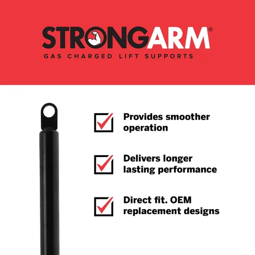 Vista 4 de Strongarm 6462, longitud extendida de 25 pulgadas, soporte de elevación de capó, compatible con Chevrolet Traverse 2009-2012