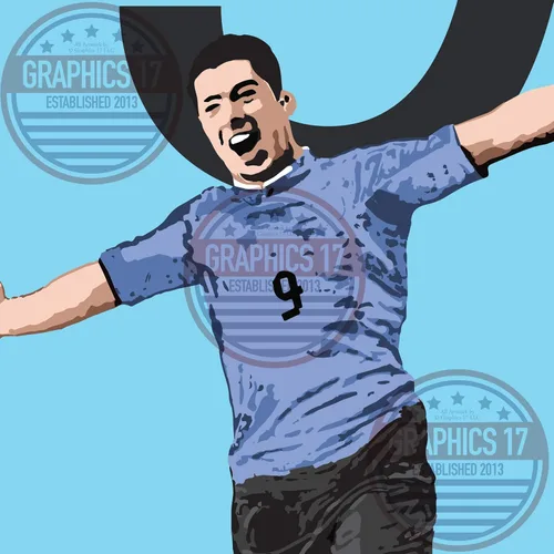 Vista 4 de Graphics 17 Cartel de Luis Suárez Uruguay