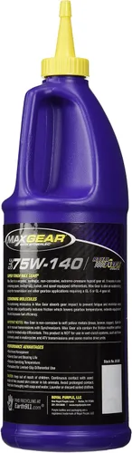 Vista 2 de Royal Purple 01301 Max-Gear - Aceite lubricante sintético para engranajes 75W140, paquete de 6 cuartos