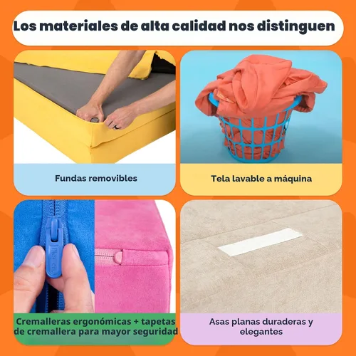 Vista 8 de Nugget - El sofá de juego original para niños - Sofá infantil modular