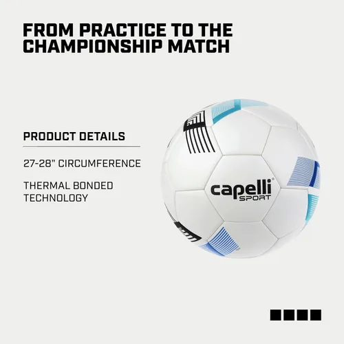 Vista 2 de Capelli Sport Balón de fútbol tamaño 5, Tribeca Metro Pro Team FIFA Balón de fútbol básico para jugadores jóvenes y adultos, entrenamiento al aire