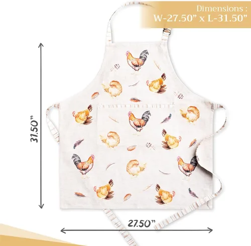 Vista 43 de Maison d' Hermine Delantales para mujer con bolsillo, 100% algodón (27.50 x 31.50 pulgadas)