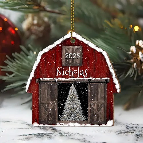 Vista 11 de Hyturtle Regalos de Adornos de Navidad Personalizados para Amantes de Vacas Highland - Adorno de Cerámica Navideño de Vaca Highland con Nombre
