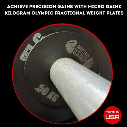 Vista 6 de Micro Gainz - Placas fraccionarias olímpicas de kilogramo, 4 piezas, 0.55 lbs y .110.2 lbs