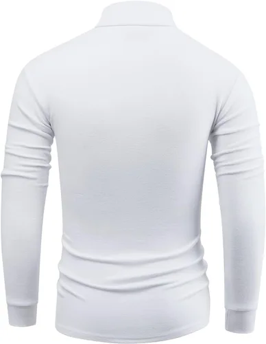 Vista 2 de Camisas de manga larga con cuello alto y forro polar para hombre