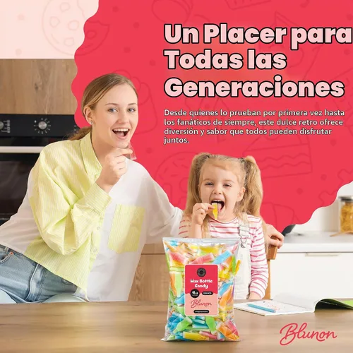 Vista 5 de Caramelo de botella de cera – Bebida retro a granel de 4 libras – Caramelo nostálgico de la vieja escuela – 210 piezas