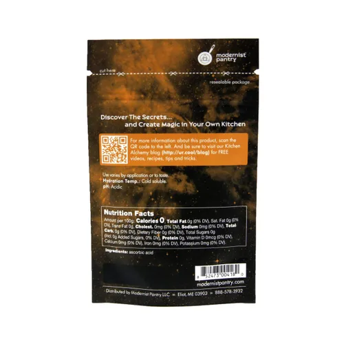 Vista 3 de Ácido ascórbico puro, sin OMG, vegano, sin gluten, certificado OU Kosher, 50 g/2 oz
